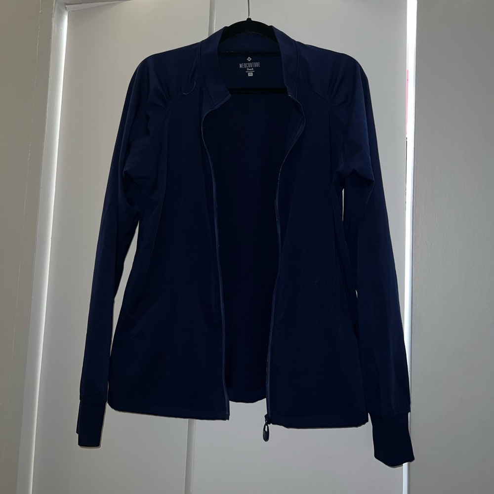 Navy Med Couture Scrub Full Zip Jacket. Size: Medium